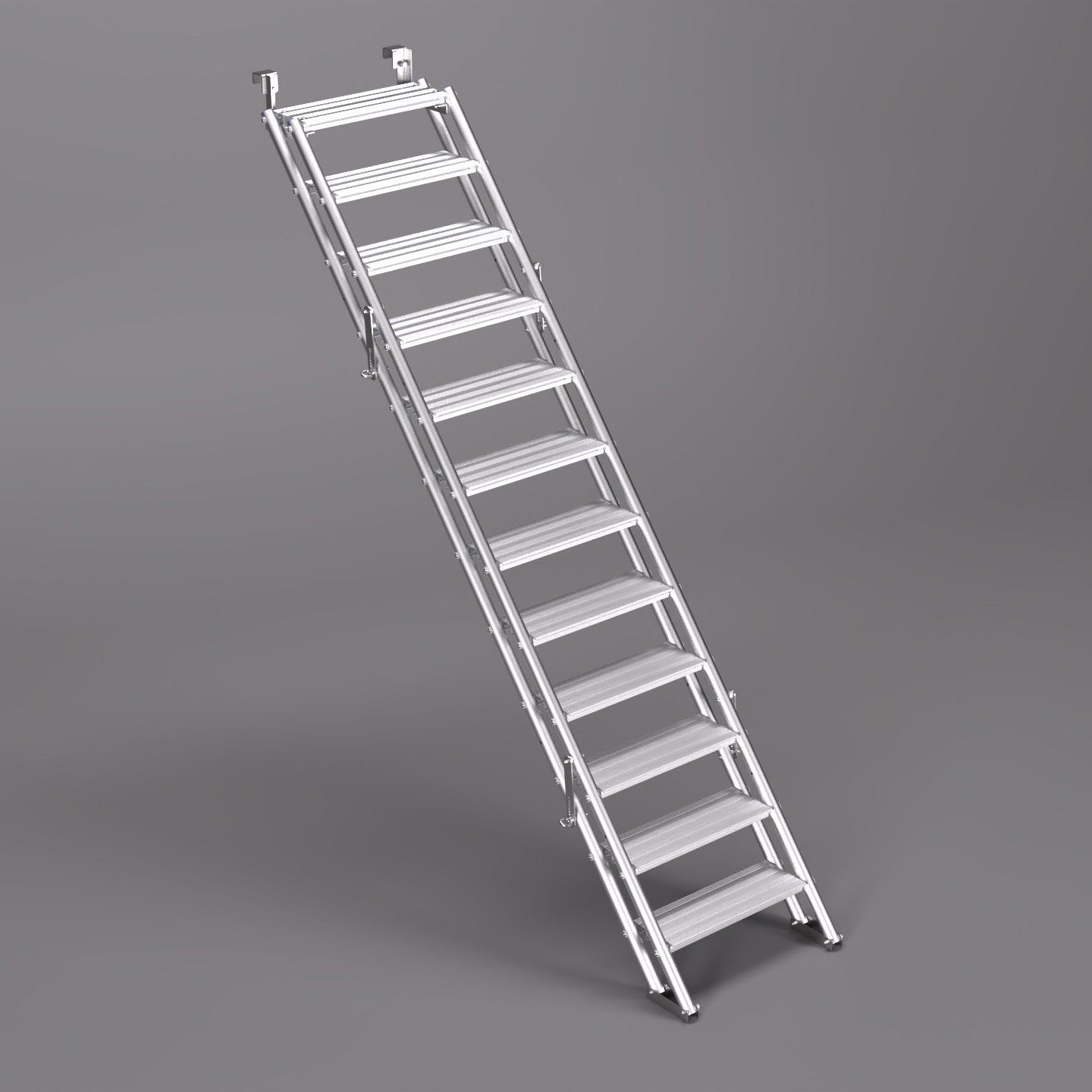 An image of a 2.5m ALTO Universal Stair Unit with the scaffold tube hook option.