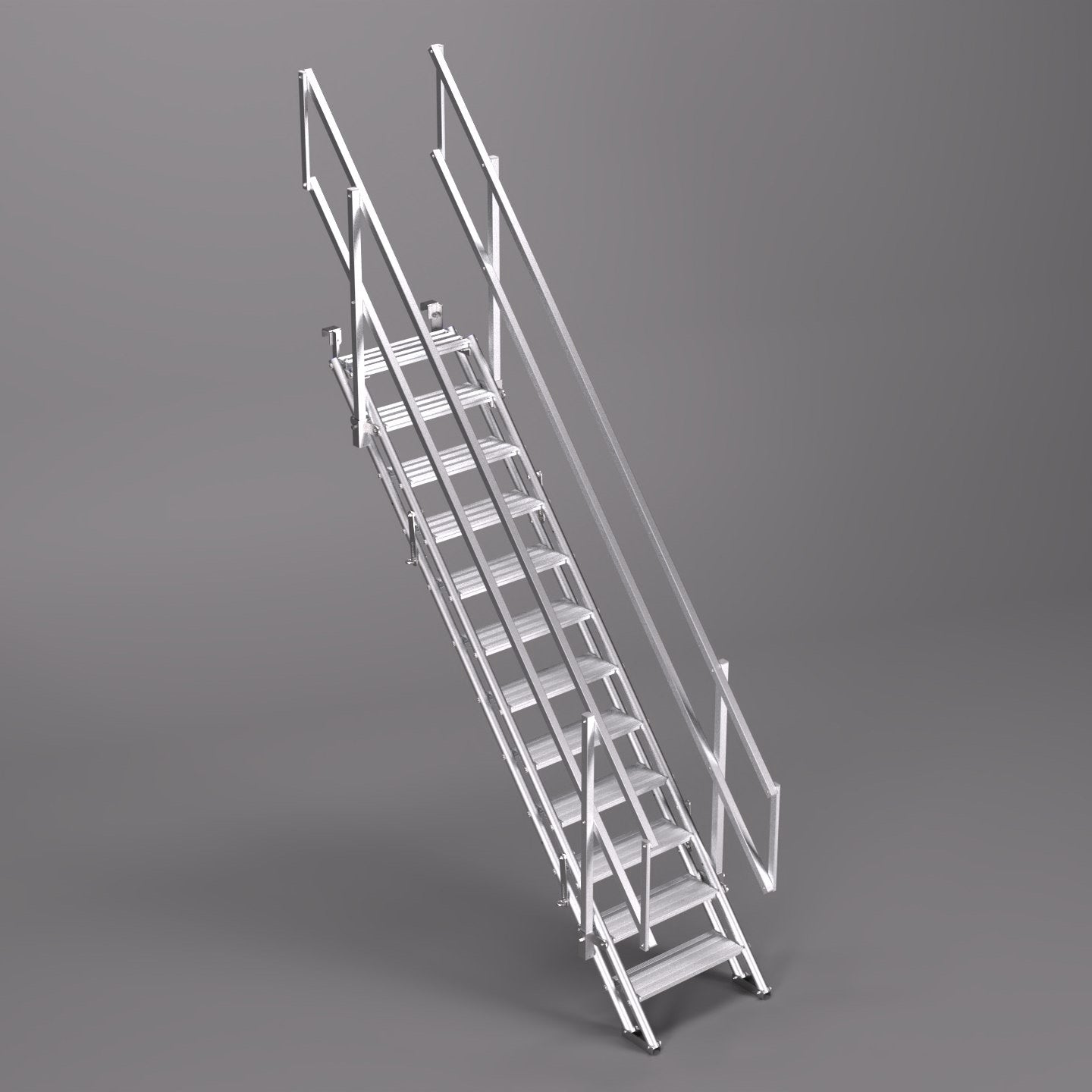 An image of a 2.5m ALTO Universal Stair Set with the scaffold tube hook option.