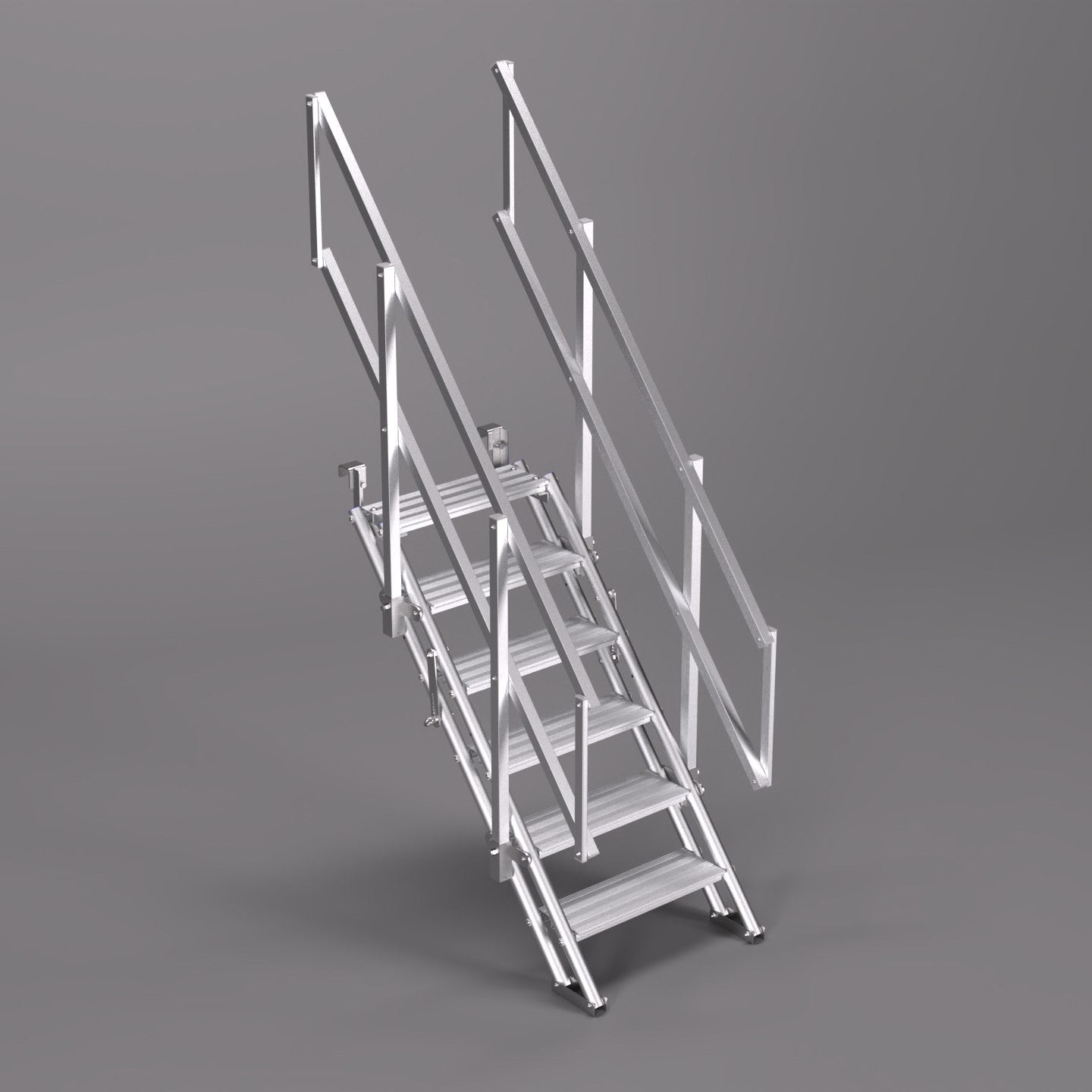 An image of a 1.5m ALTO Universal Stair Set with the scaffold tube hook option.